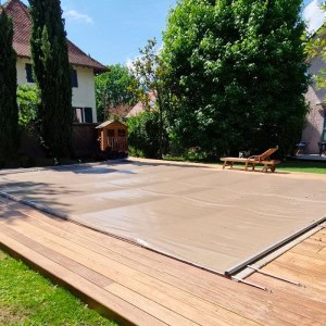 Couverture de Sécurité à Barres Invisibles Aquilon – Protection Piscine Discrète et Conformité NF P90-308