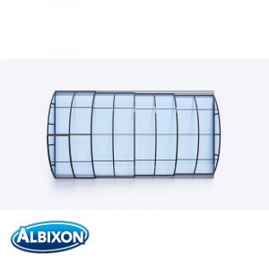 Abri de piscine translucide télescopique en kit Klasik clear B gris anthracite