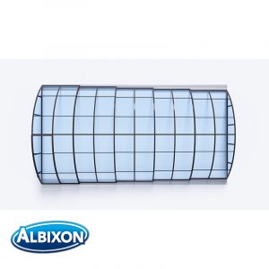 Abri de piscine translucide télescopique en kit Klasik clear C gris anthracite