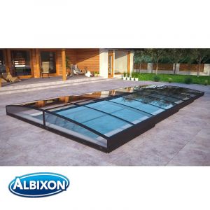 Abri de piscine télescopique en kit Sydney clear