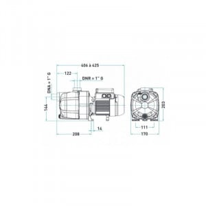 Dimensions surpresseur DAB AstralCom