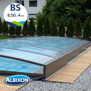 Abri bas de piscine télescopique en kit Sydney BS 8.50 X 4.00 m