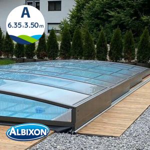  Abri bas de piscine télescopique en kit Sydney A 6.35 X 3.50 m 