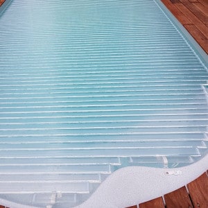 Lames de remplacement en Polycarbonate coloris translucide pour volet de piscine