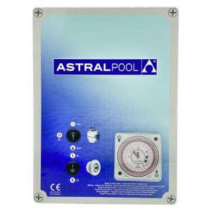 Coffret électrique pour filtration piscine avec transformateur pour projecteur