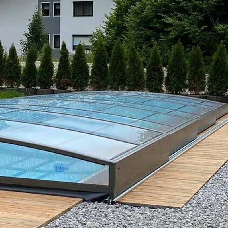 PISCINE BOIS HEXAGONALE ET ABRI PISCINE BAS ARTECH - Abris de