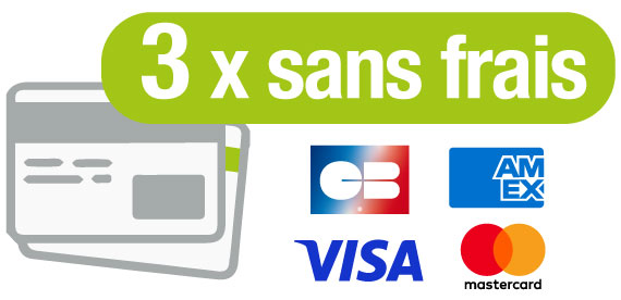 Paiement sécurisé 3 fois sans frais à partir de 150 euros