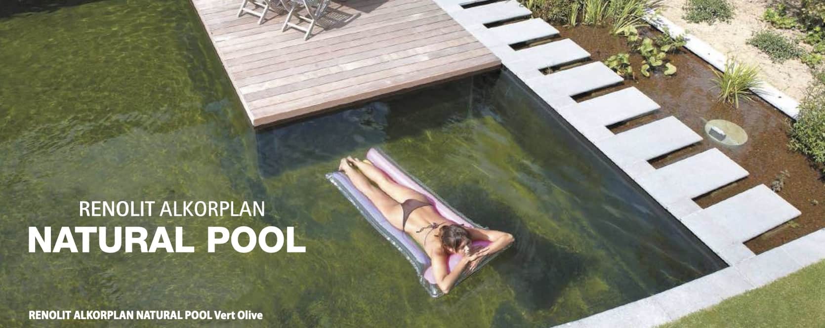 Piscine naturelle avec PVC armé Natural Pool Vert Olive