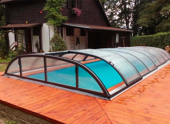 Abri piscine DALLAS coloris Gris anthracite DB 703