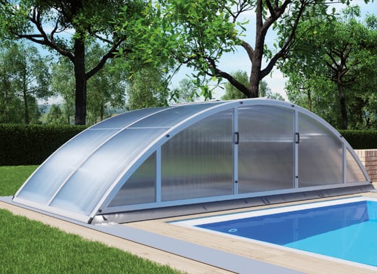 Abri piscine KLASIK coloris silver Elox