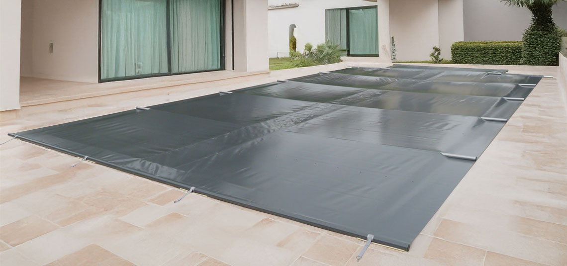 Couverture de sécurité à barres pour piscine Calima