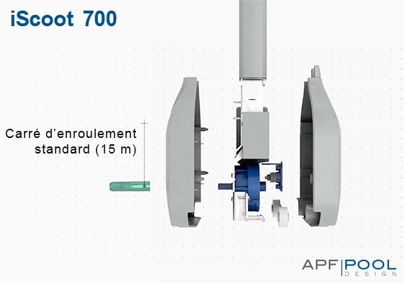 Carré d'enroulement Iscoot 700 enrouleur motorisé APF POOL DESIGN