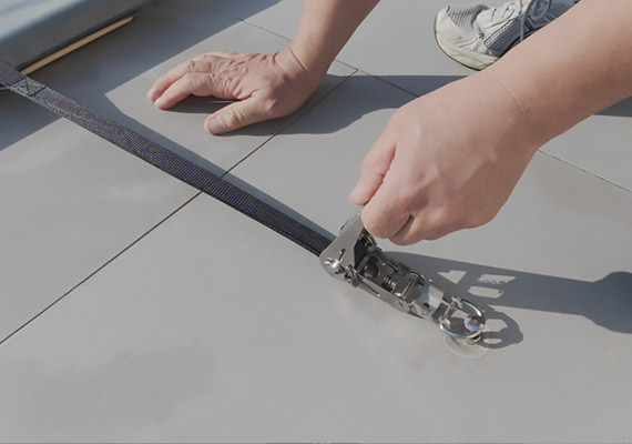 Tendeur à cliquet "Fast lock" pour couverture de sécurité à barres Notos