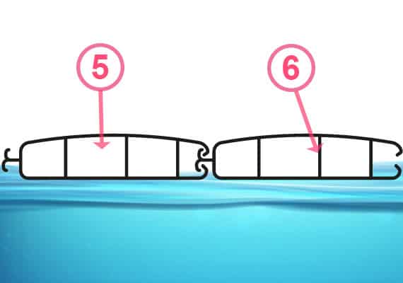 Vue en coupe lame volet piscine CF GROUP