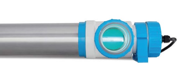 Vue détaillée rayons UV pour traitement eau piscine PURIQ